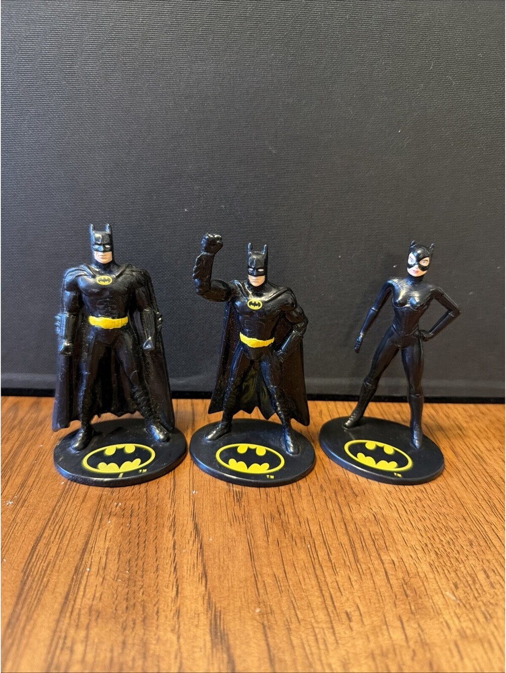 Lot Of 3 Vtg. 1992 Applause Batman Returns 3.5" PVC Cake Topper Figures NICE
